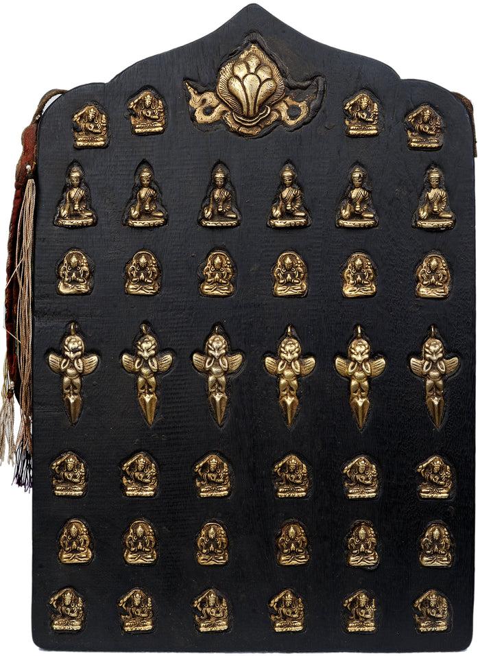 Protective Tibetan Brass Tablet Idol