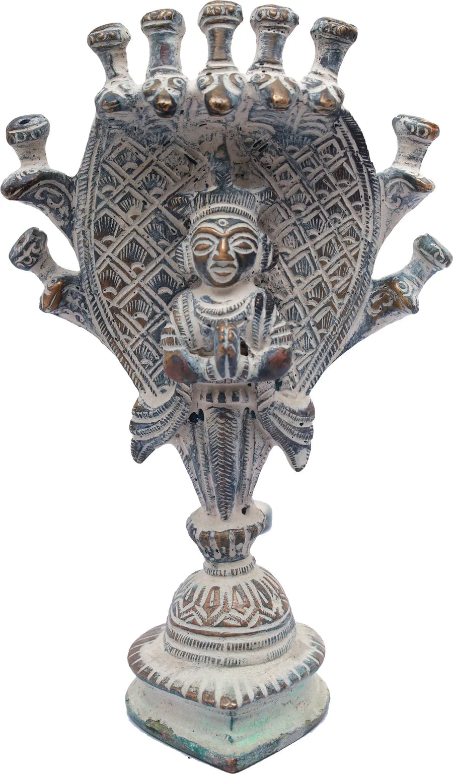 5" Brass Serpent Incense Burner for Ten Sticks Handmade