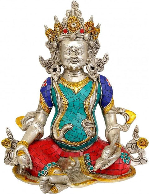 10" Kubera Brass Statue -The God Who Gives Money | Handmade | Made in India