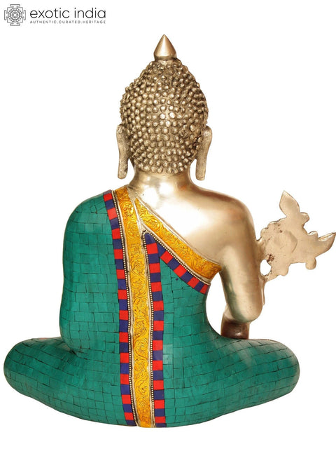 14" Tibetan Buddhist God The Medicine Buddha In Brass | Handmade | Made In India