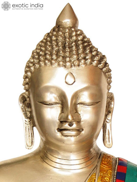14" Tibetan Buddhist God The Medicine Buddha In Brass | Handmade | Made In India