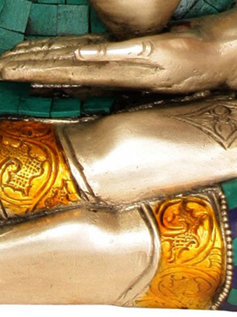14" Tibetan Buddhist God The Medicine Buddha In Brass | Handmade | Made In India