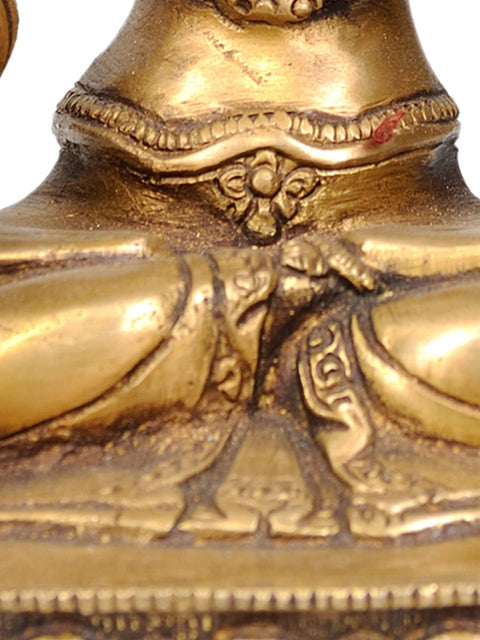 9" White Tara Brass Statue | Handmade Buddhist Deity Idol | Made in India