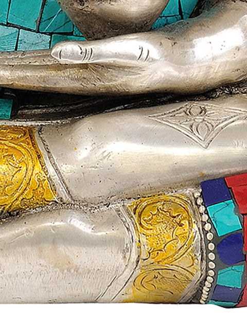 14" Lord Buddha Preaching His Dharma In Brass | Handmade | Made In India