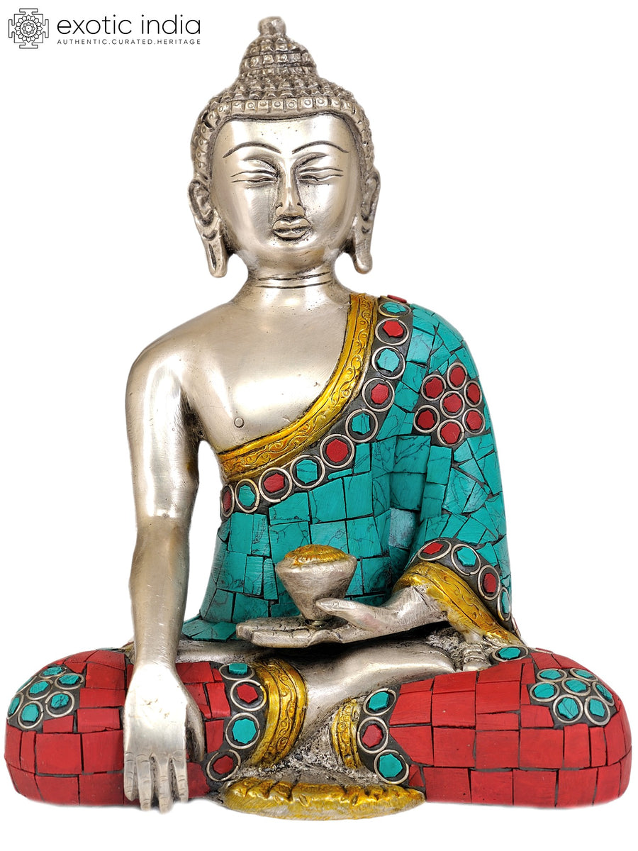 7" Handmade Lord Buddha Brass Statue for Home Decor