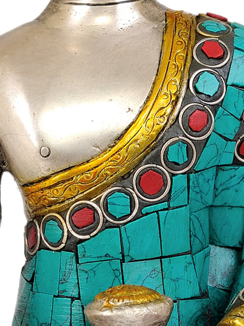 7" Lord Buddha In Brass | Handmade | Made In India