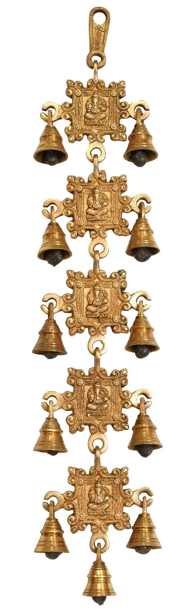 Lord Ganesha Brass Hanging Bell for Pooja
