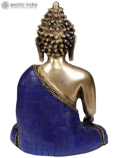 9" Tibetan Buddhist God The Medicine Buddha In Brass | Handmade | Made In India
