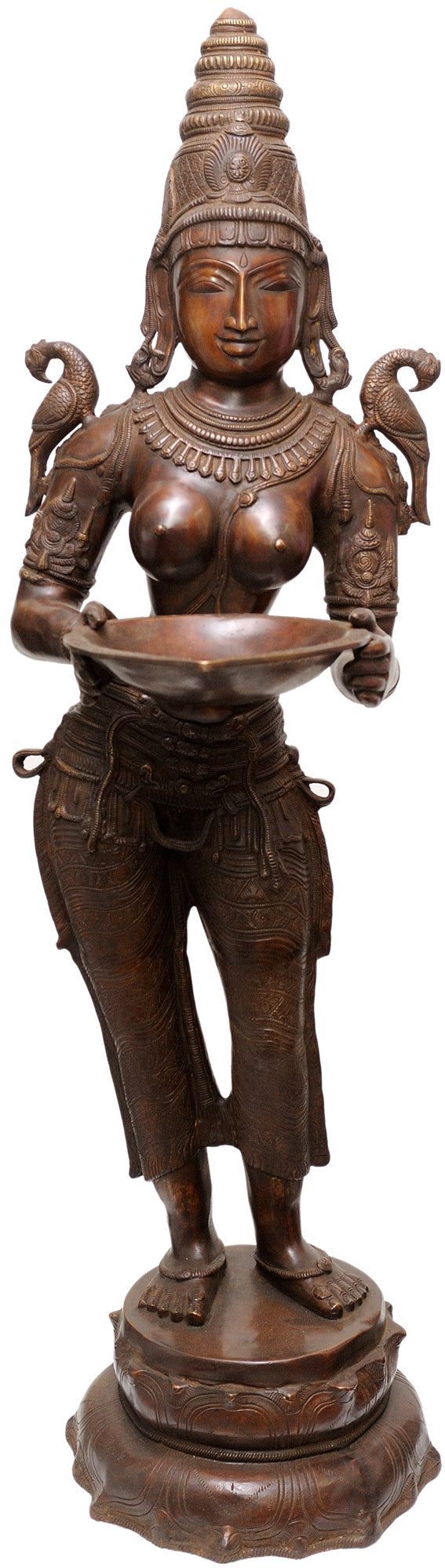 46" Large Deeplakshmi Brass Statue Handmade