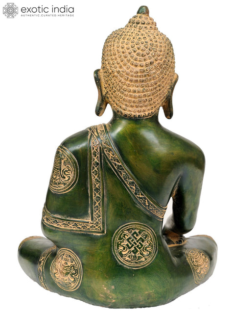 13" Lord Buddha In Brass | Handmade | Made In India