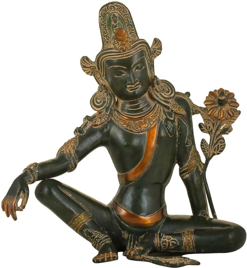 11" Avalokiteshvara Brass Statue Tibetan Buddhist Handmade