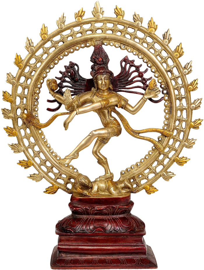 17" Nataraja Handmade Brass Statue for Home Decor