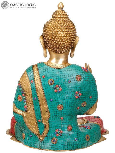 28" Large Size Lord Buddha In Brass | Handmade | Made In India