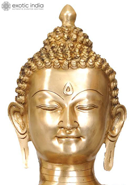 28" Large Size Lord Buddha In Brass | Handmade | Made In India