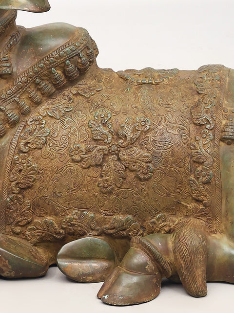 Large Size Nandi Brass Statue, Lord Shiva’s Mount | Handmade | Made in India