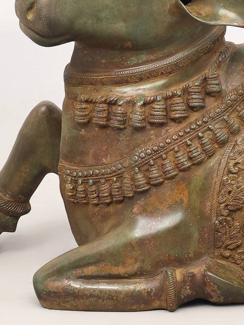 Large Size Nandi Brass Statue, Lord Shiva’s Mount | Handmade | Made in India