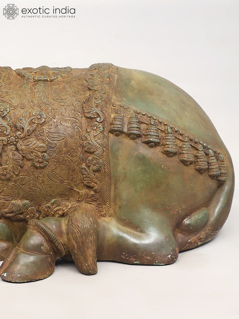 Large Size Nandi Brass Statue, Lord Shiva’s Mount | Handmade | Made in India