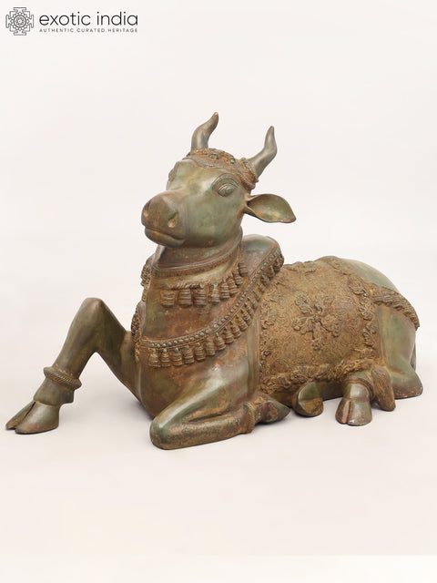 Large Size Nandi Brass Statue, Lord Shiva’s Mount | Handmade | Made in India