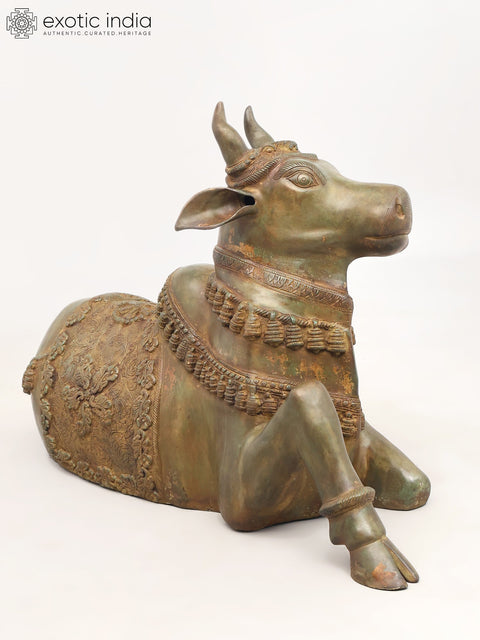 Large Size Nandi Brass Statue, Lord Shiva’s Mount | Handmade | Made in India