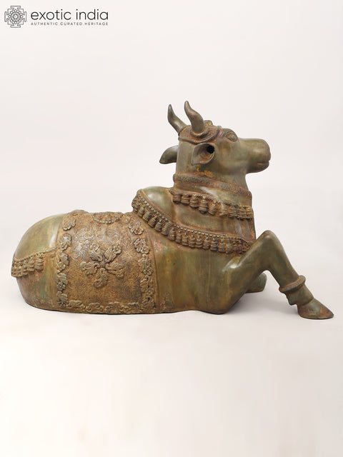 Large Size Nandi Brass Statue, Lord Shiva’s Mount | Handmade | Made in India