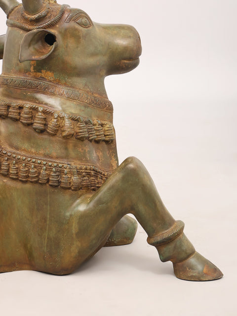 Large Size Nandi Brass Statue, Lord Shiva’s Mount | Handmade | Made in India