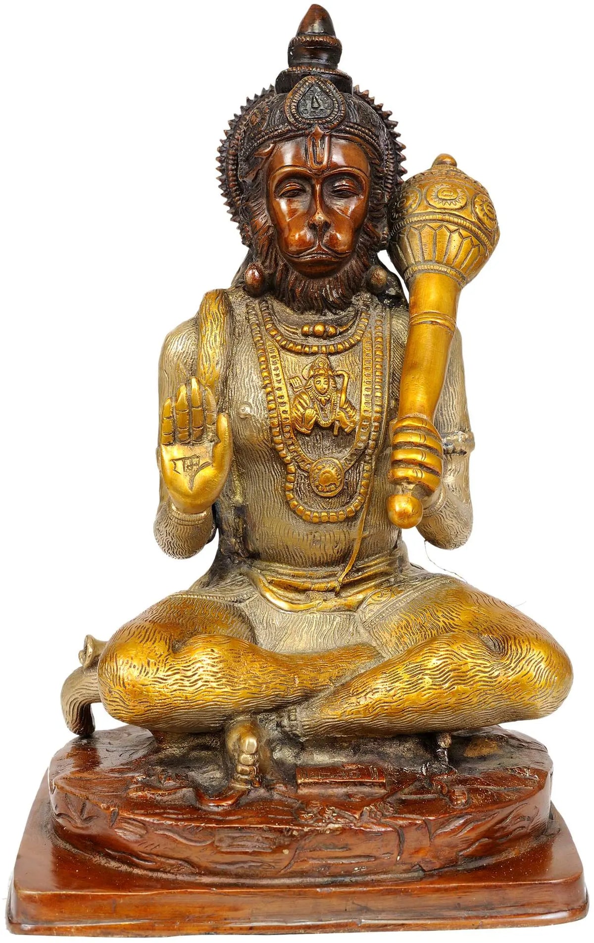11" Lord Hanuman In Brass | Handmade | Made In India