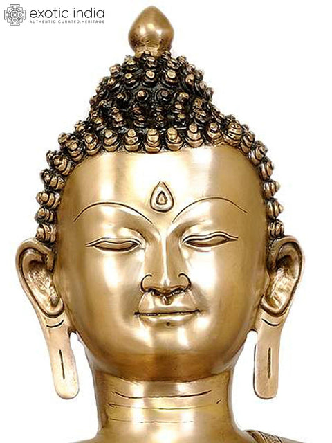 15" Tibetan Buddhist God The Medicine Buddha In Brass | Handmade | Made In India
