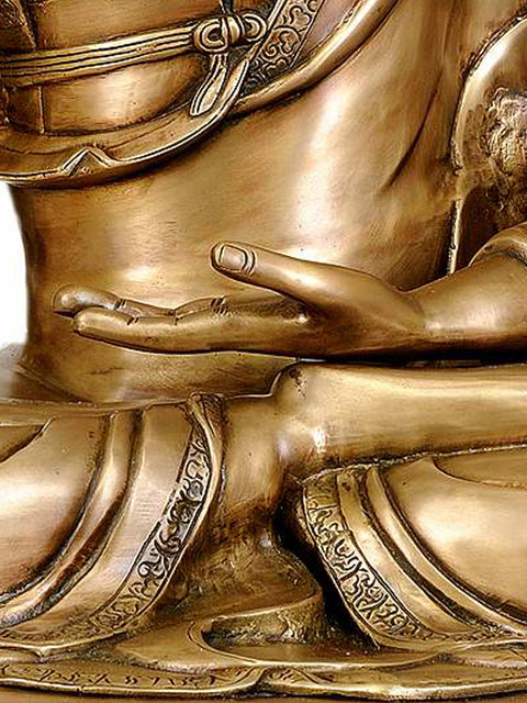 15" Tibetan Buddhist God The Medicine Buddha In Brass | Handmade | Made In India