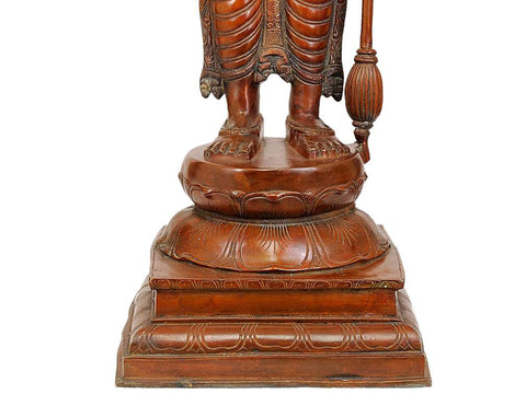 37" Large Size Sthanaka Vishnu In Brass | Handmade | Made In India