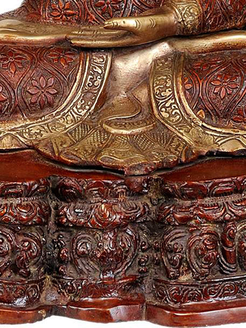 29" Large Size Lord Buddha in a Mango Grove | Brass | Handmade | Made In India
