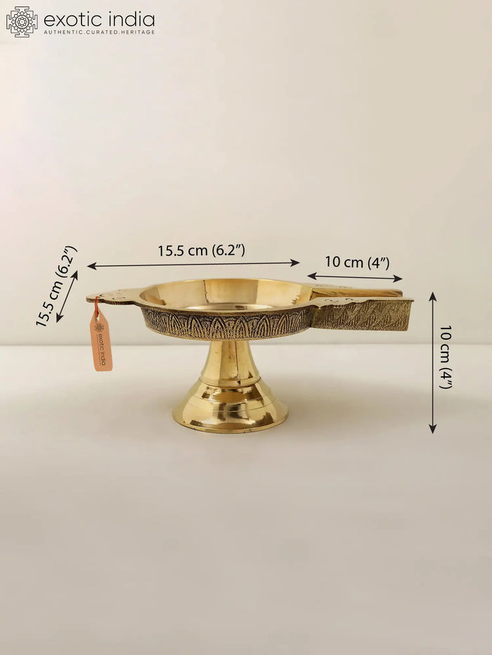 9" Brass Abhishek Patra for Abhishekam