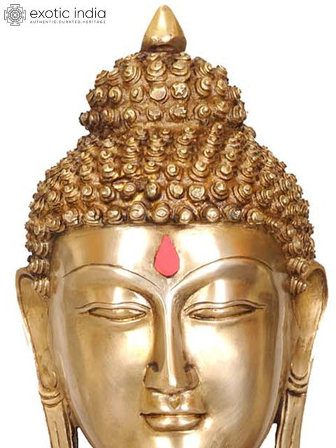 23" Lord Buddha (Inlay Statue) In Brass | Handmade | Made In India