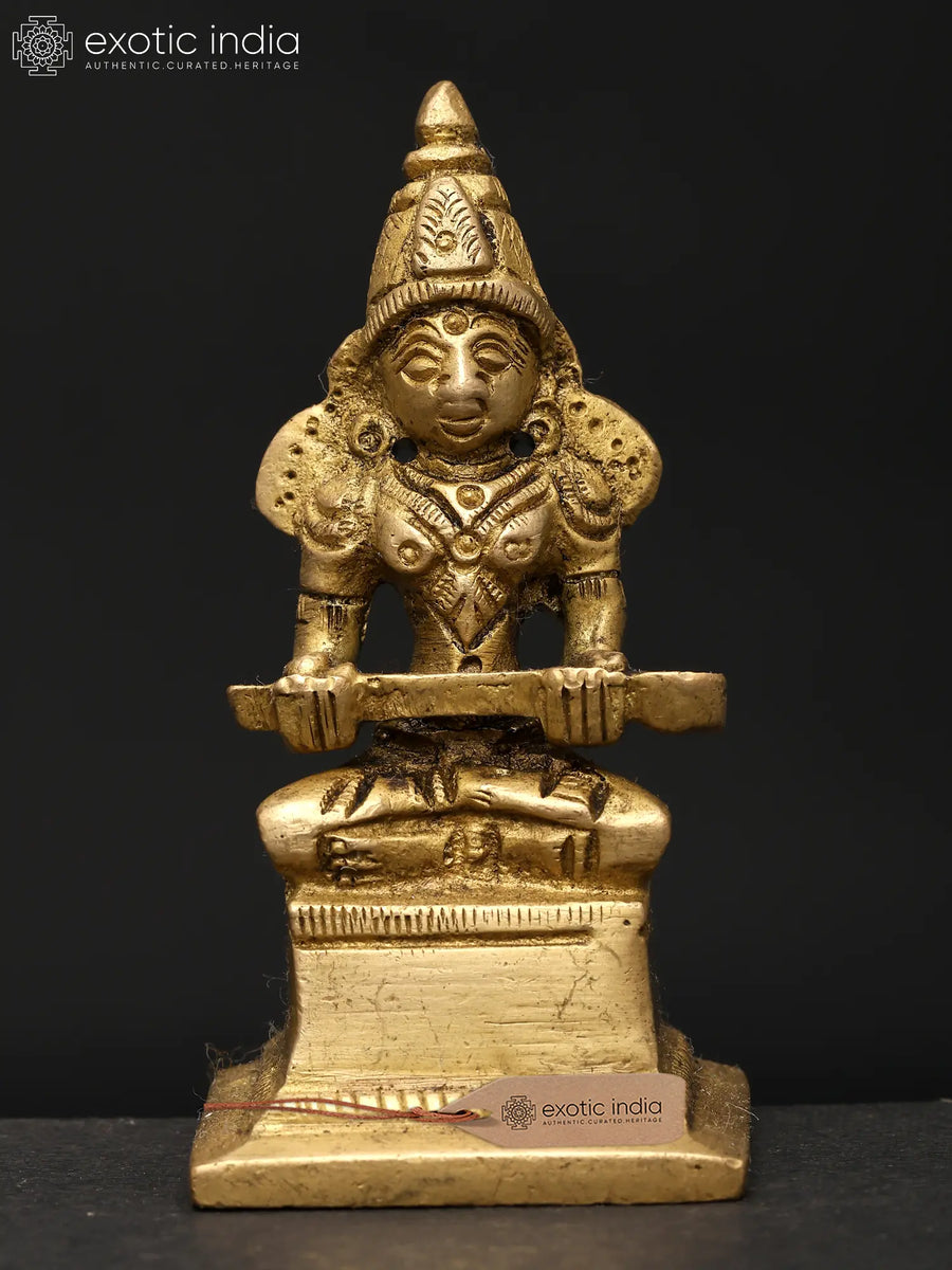 2" Annapurna Devi Brass Statue Handmade