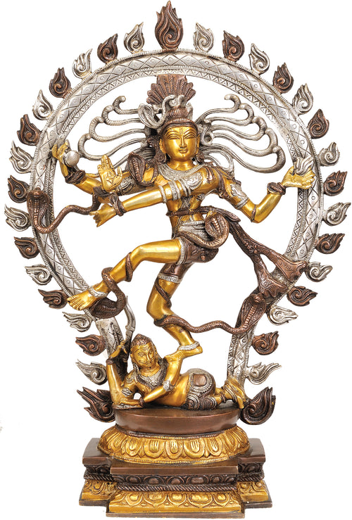21" Shiva as Nataraja Handmade Brass Sculpture for Home Decor
