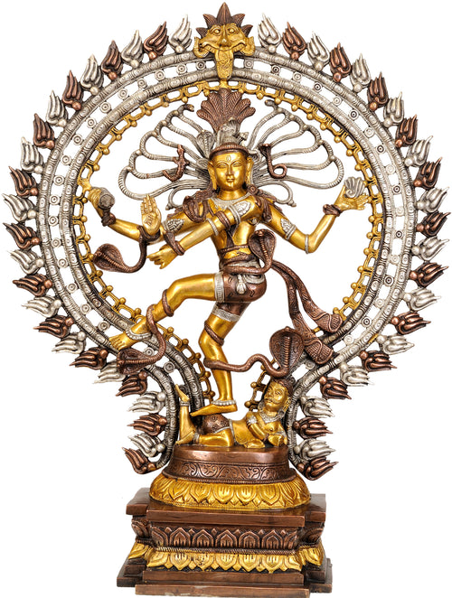 28" Large Brass Nataraja Dancing on Apasmar Handmade Statue