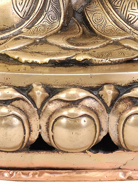15" Tibetan Buddhist Deity Primordial Buddha Vajrasattva In Brass | Handmade | Made In India