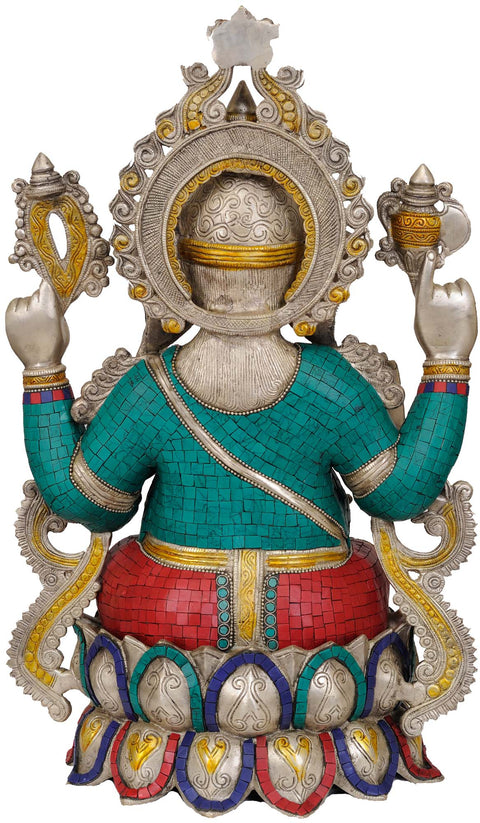 21" Lalitasana Ganesha In Brass | Handmade | Made In India