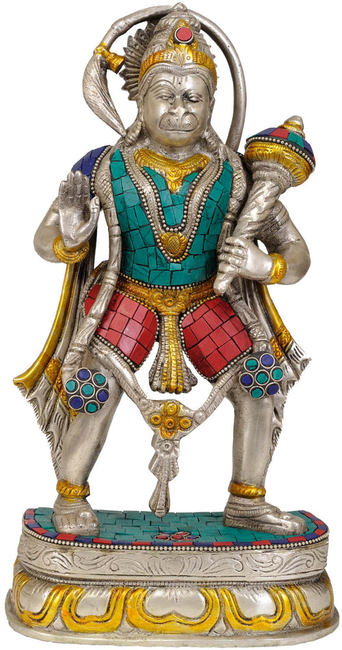 11" Hanuman Brass Statue Handmade