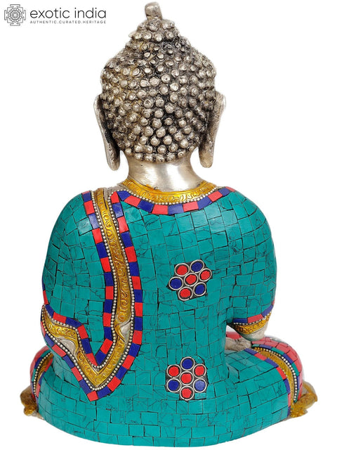 10" Brass Shakyamuni Buddha Statue Preaching His Dharma | Handmade | Made in India