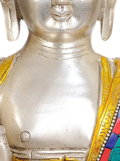 10" Brass Shakyamuni Buddha Statue Preaching His Dharma | Handmade | Made in India