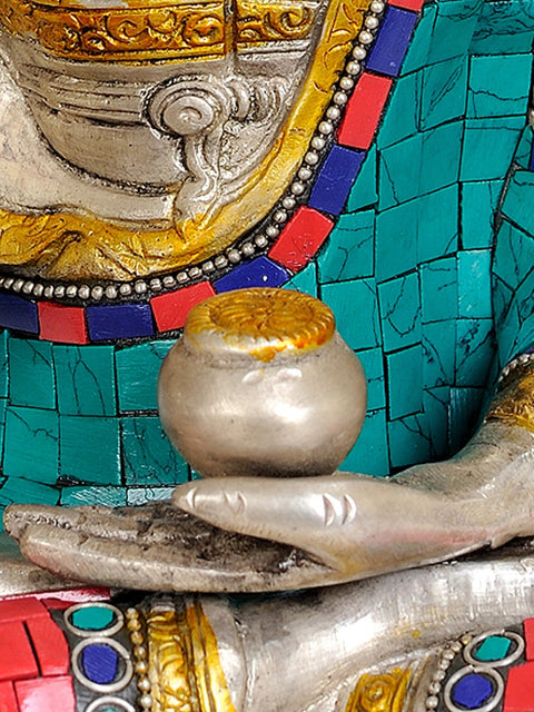 10" Brass Shakyamuni Buddha Statue Preaching His Dharma | Handmade | Made in India