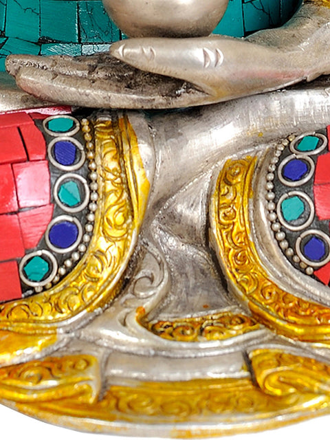 10" Brass Shakyamuni Buddha Statue Preaching His Dharma | Handmade | Made in India