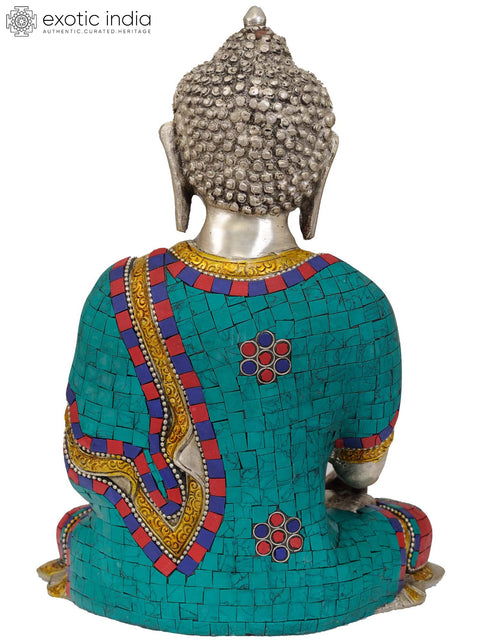 11" Lord Buddha in Bhumisparsha Mudra In Brass | Handmade | Made In India