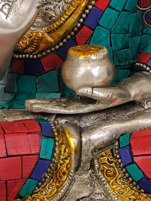 9" Lord  Buddha Interpreting His Dharma In Brass | Handmade | Made In India