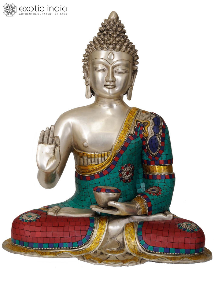 Shakyamuni Buddha Preaching His Dharma In Brass | Handmade | Made In India