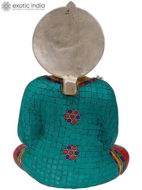 12" Gautama Buddha in Abhaya Mudra (Gesture of Fearlessness) In Brass | Handmade | Made In India