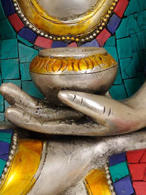 12" Gautama Buddha in Abhaya Mudra (Gesture of Fearlessness) In Brass | Handmade | Made In India