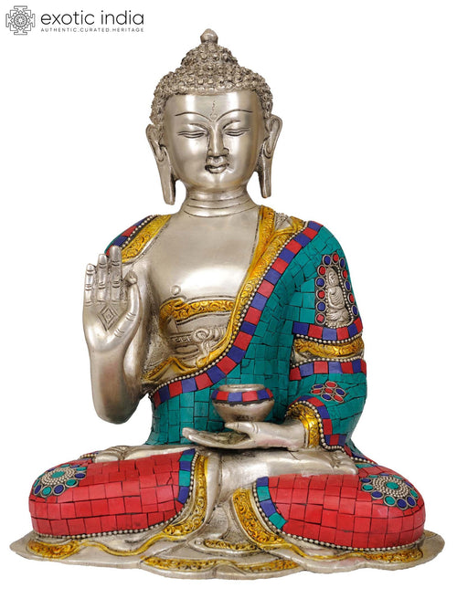 12" Gautama Buddha Brass Statue Handmade Home Decor