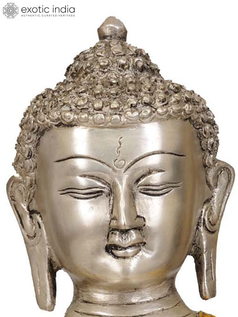 12" Gautama Buddha Interpreting the Law of Dharma In Brass | Handmade | Made In India