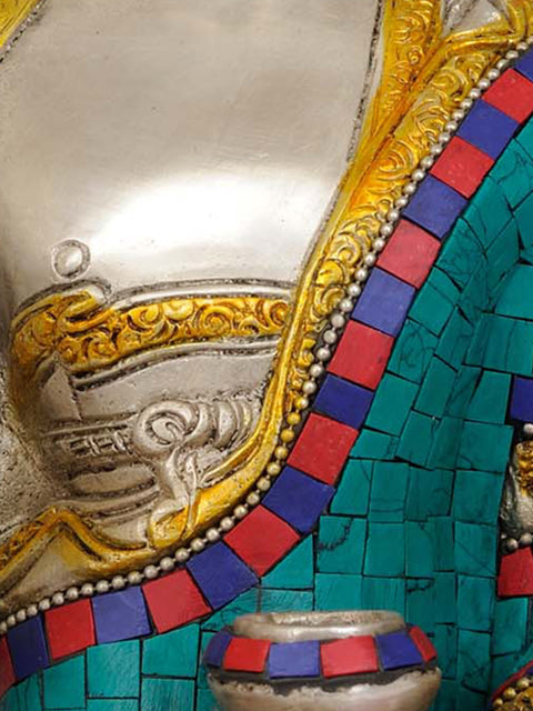 12" Gautama Buddha Interpreting the Law of Dharma In Brass | Handmade | Made In India